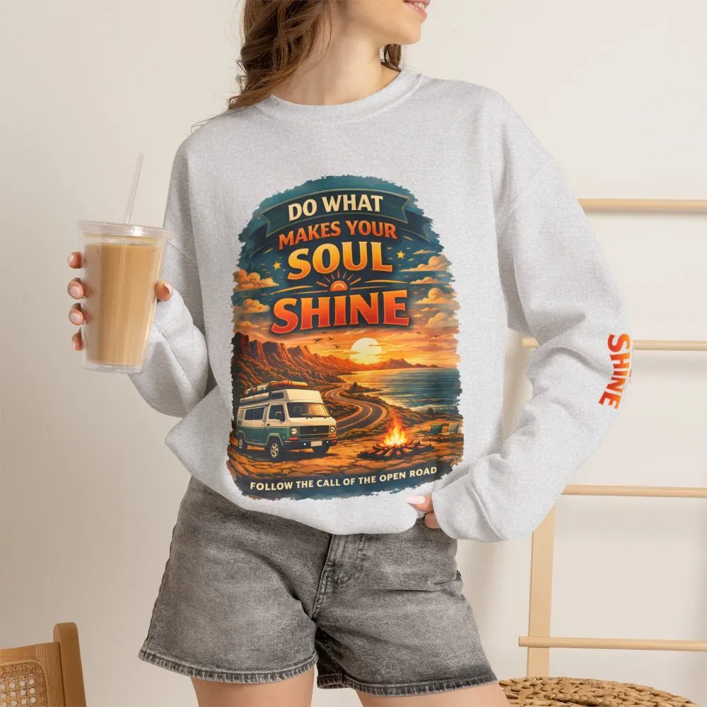 13798167241035837870_2048.jpeg Unisex Heavy Blend™ Crewneck Sweatshirt — "Do What Makes Your Soul Shine" Design Scenic-Line