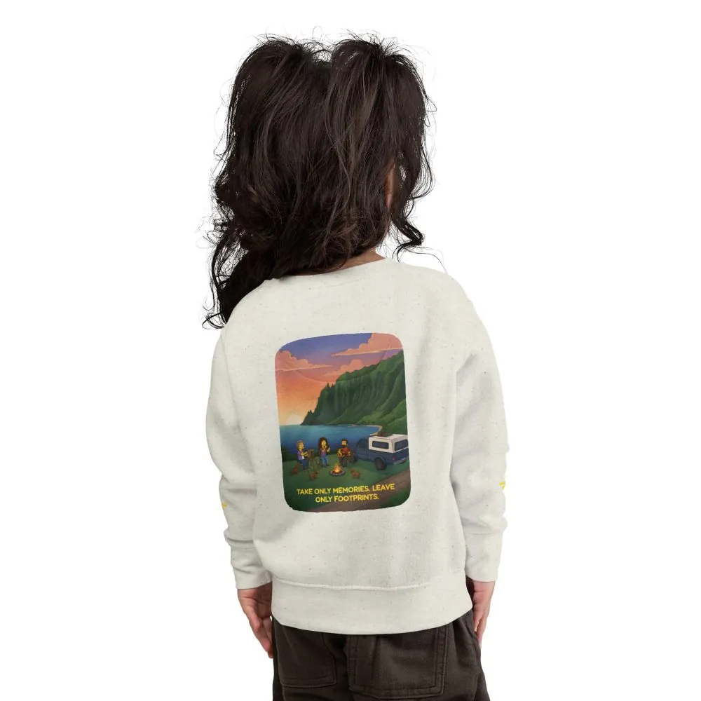 13808734655700309859_2048.jpeg Toddler Sweatshirt - "Take Only Memories-Leave Only Footprints" (Design Sitcom-Line)