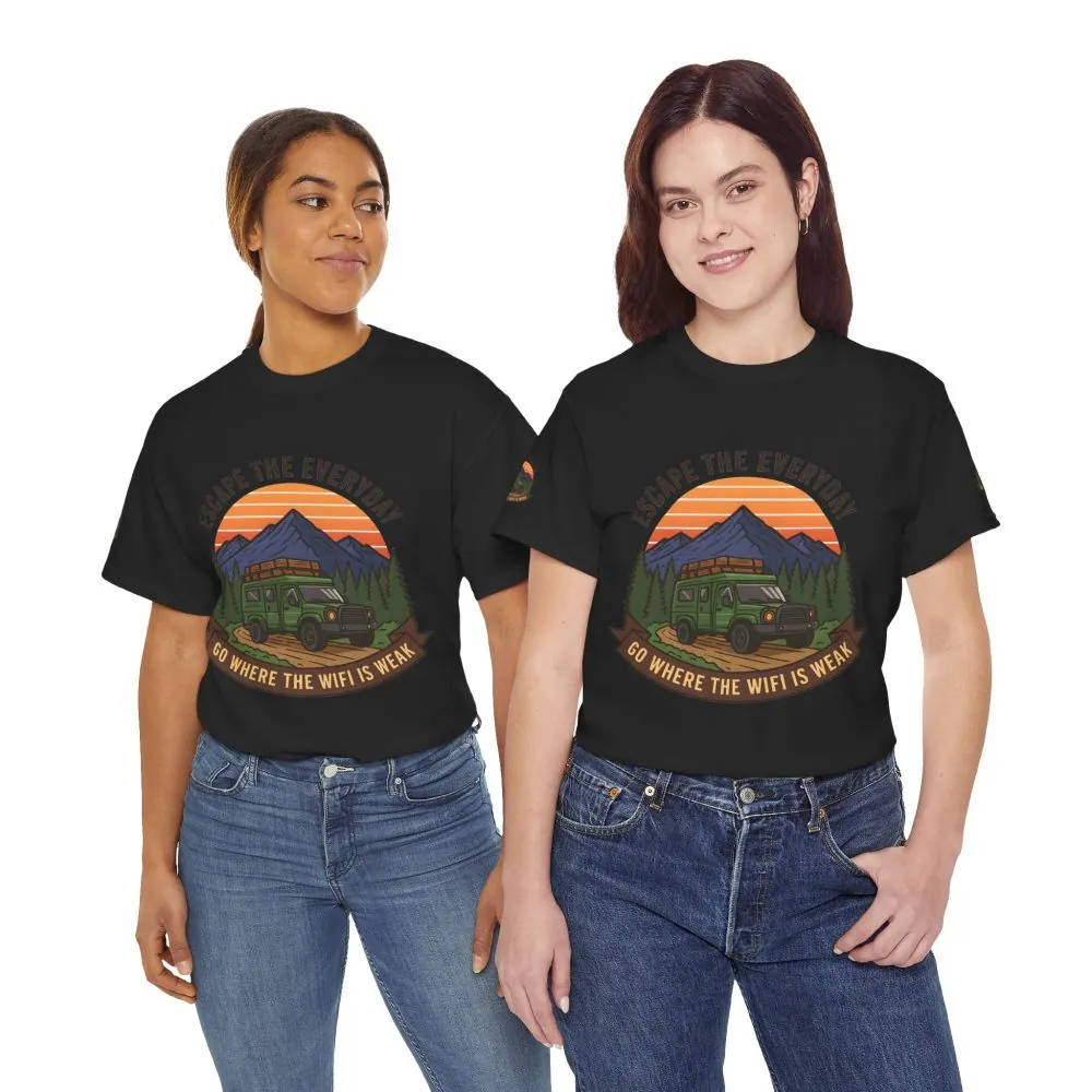 13818483794399635952_2048.jpeg Unisex Heavy Cotton Tee — "Go Where the WiFi Is Weak" Adventure Shirt
