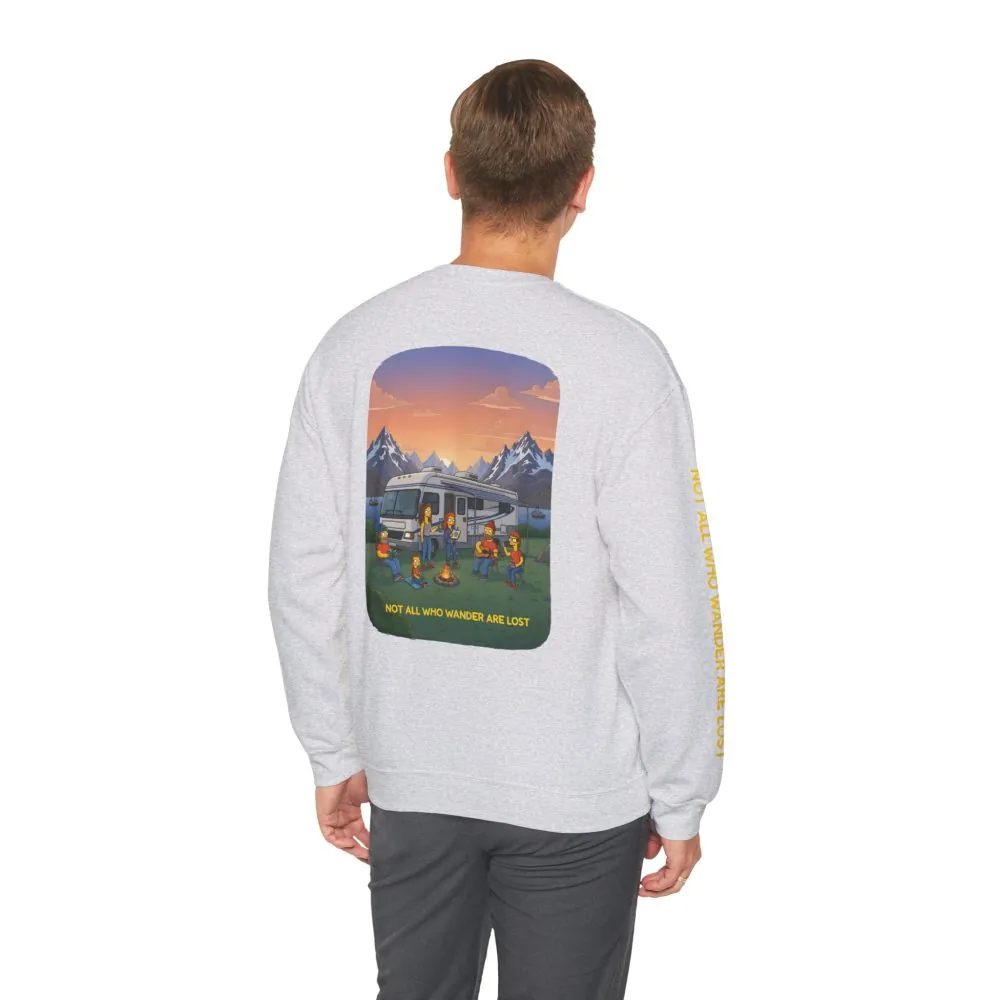 13828353189723545782_2048.jpeg Unisex Heavy Blend™ Crewneck Sweatshirt — "Not All Who Wander Are Lost" Design Sitcom-Line