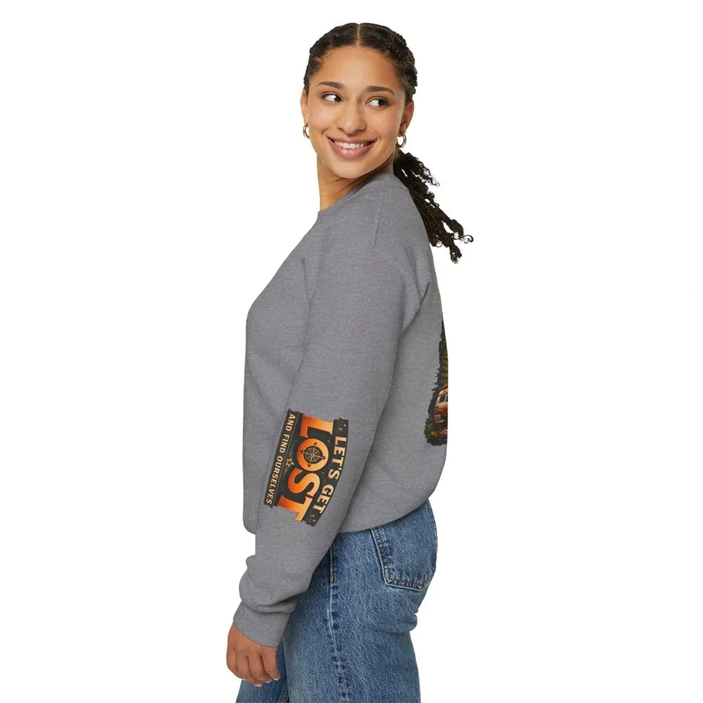 13837216236456543615_2048.jpeg Unisex Heavy Blend™ Crewneck Sweatshirt — "Let´s Get Lost And Found Ourselfs" Design Scenic-Line