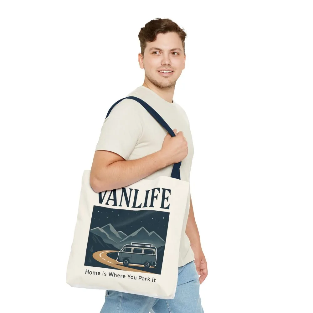 13841058574515927774_2048.jpeg Vanlife Tote Bag — "Vanlife - Home Is Where You Park It" Campervan Beach/Adventure Tote