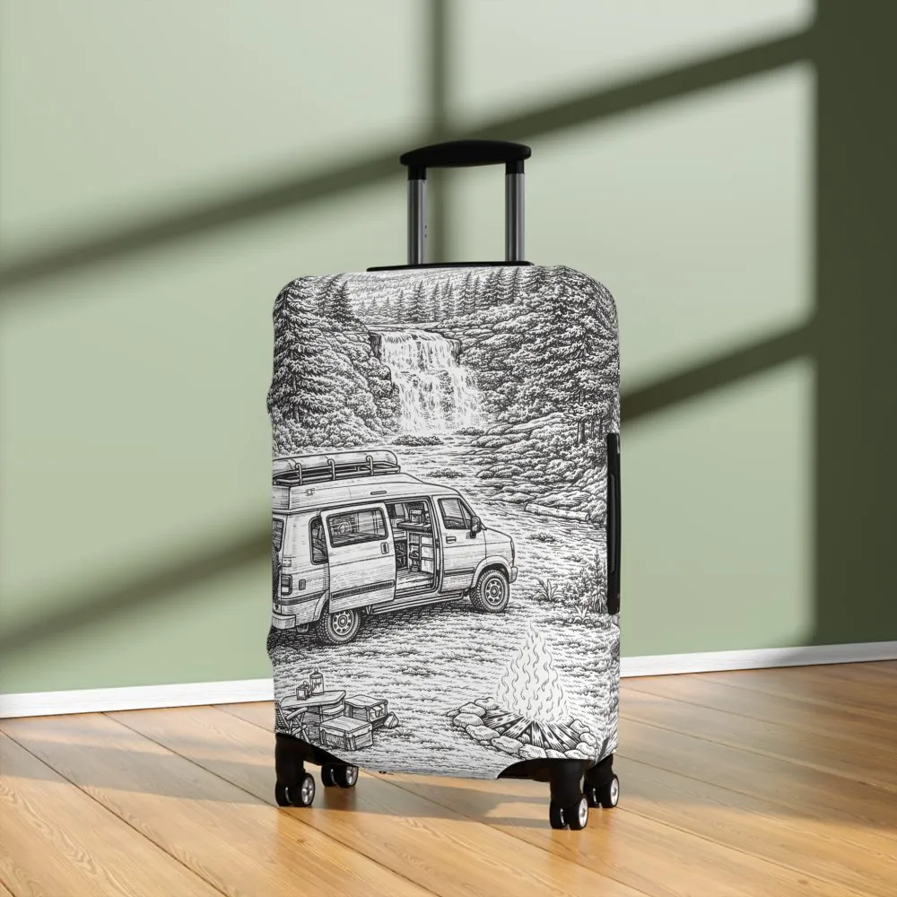 13850205558333455776_2048.jpeg Luggage Cover — Adventure Camper Sketch Travel Suitcase