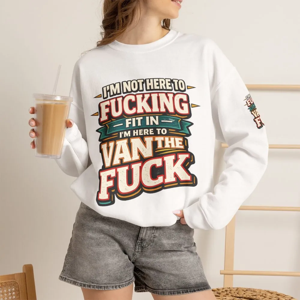 1386952077919335674_2048.jpeg Unisex Heavy Blend™ Crewneck Sweatshirt — "I´m Not Here To Fucking Fit In" Design F**K-Line