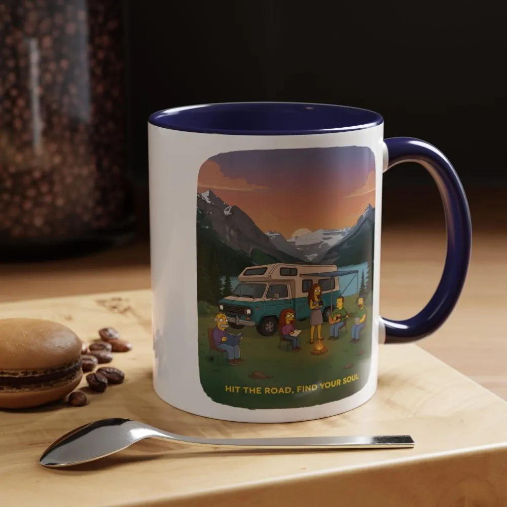 13872329875536834609_2048.jpeg Accent Coffee Mug (11, 15oz) — "Hit The Road-Find Your Soul" Design Sitcom-Line