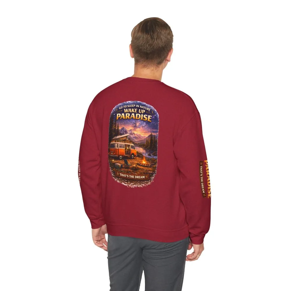 Unisex Heavy Blend™ Crewneck Sweatshirt — "Go To Sleep Nature " Design Scenic-Line
