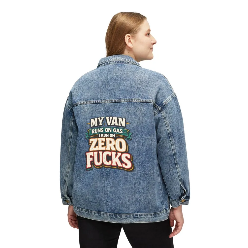 13890898717038558564_2048.jpeg Women's Denim Jacket — "My Van Runs On Gas" Design F**K-Line