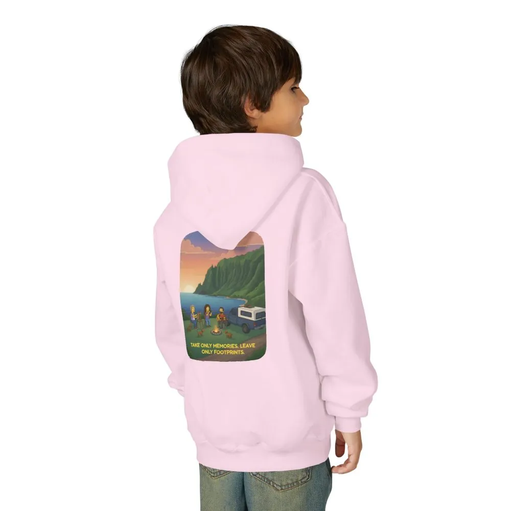13892264273983724000_2048.jpeg Youth Hoodie(Gildan) – "Take Only Memories-Leave Only Footprints (Design Sitcom-Line)