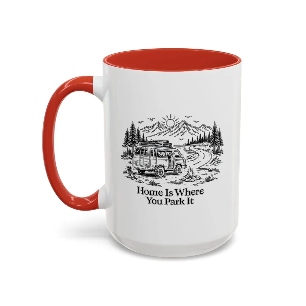 13940299119343906173_2048.jpeg Accent Coffee Mug (11, 15oz) — "Home Is Where You Park It" Design Minimal-Line