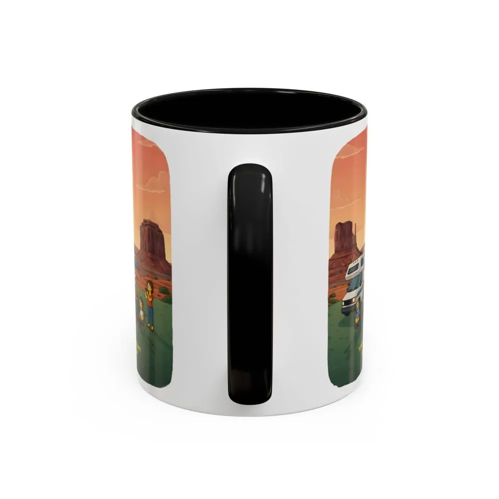 Accent Coffee Mug (11, 15oz) — "Life Is A Journey-Not A Destination" Design Sitcom-Line
