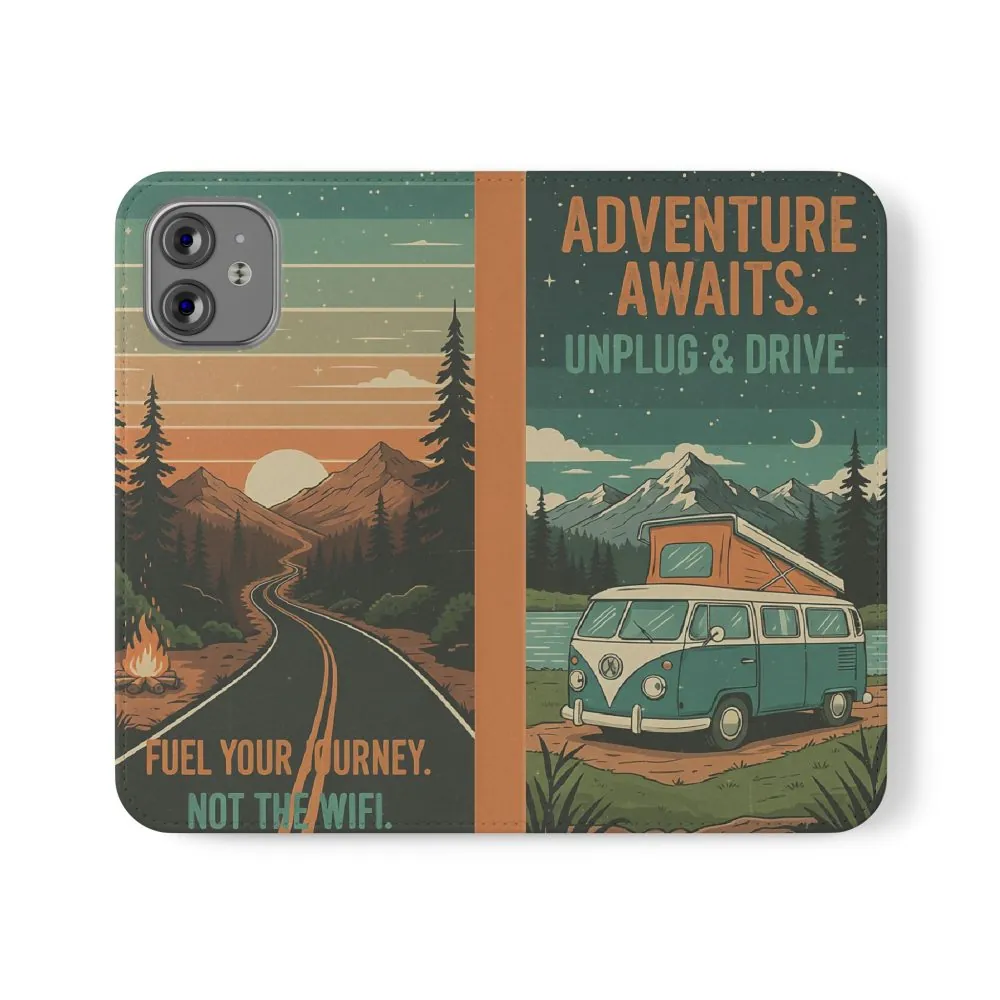 1394150565715960902_2048.jpeg Flip Phone Case — "Adventure Awaits Unplug & Drive" Wallet Case