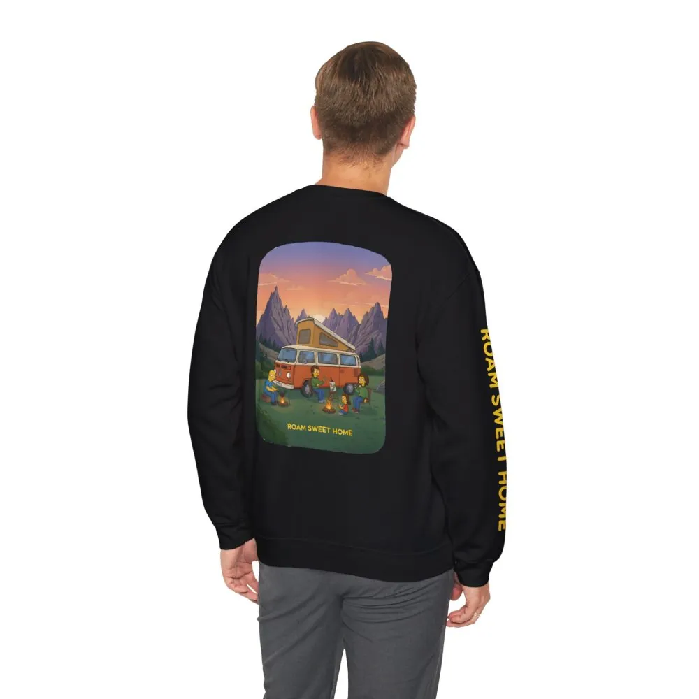 Unisex Heavy Blend™ Crewneck Sweatshirt — "Roam Sweet Home" Design Sitcom-Line