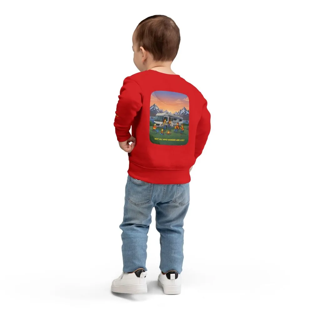 Toddler Sweatshirt - "Not All Who Wander Are Lost" (Design Sitcom-Line)