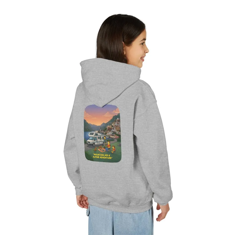 13955542140576001076_2048.jpeg Youth Hoodie(Gildan) – "Mountain Air-Alpine Adventure" (Design Sitcom-Line)