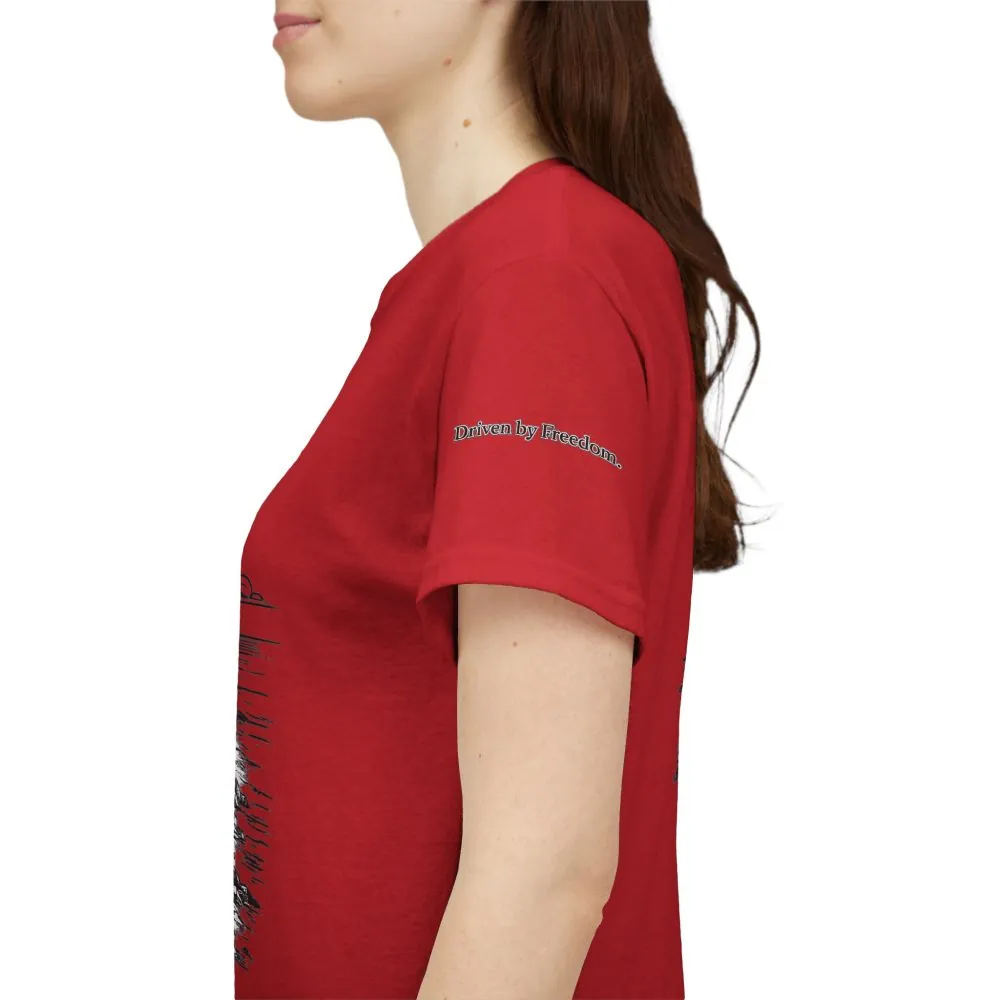 13957896087024711679_2048.jpeg Unisex Heavy Cotton Tee — ""Driven By Freedom" Design Minimal-Line