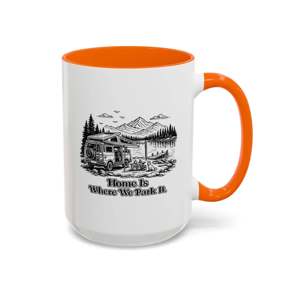 13959656404999519840_2048.jpeg Accent Coffee Mug (11, 15oz) — "Home Is Where You Park It" Design Minimal-Line