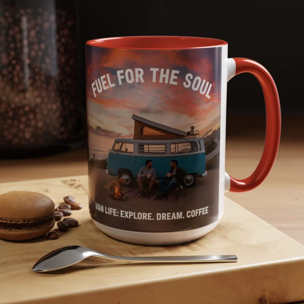Accent Coffee Mug (11, 15oz) — "Fuel for the Soul"