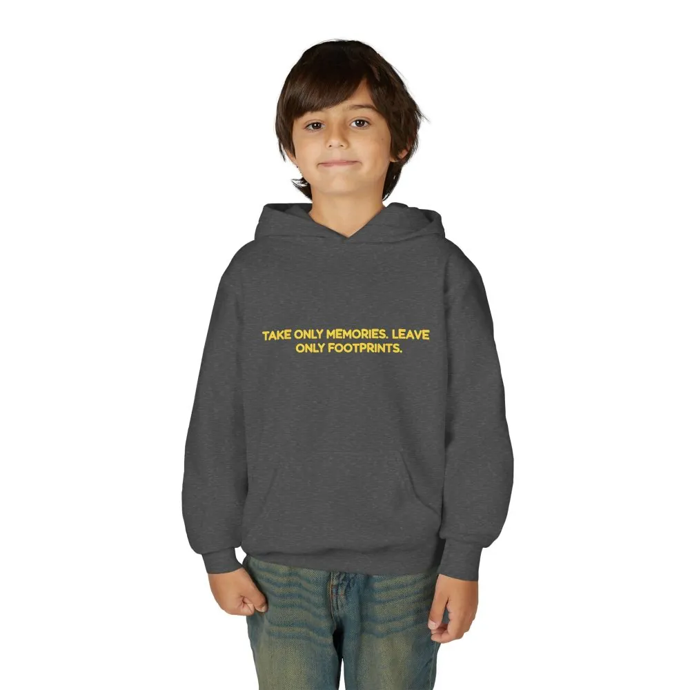 14003642444463536367_2048.jpeg Youth Hoodie(Gildan) – "Take Only Memories-Leave Only Footprints (Design Sitcom-Line)