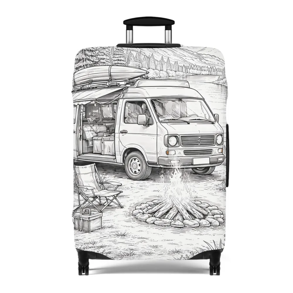 14009204488801864135_2048.jpeg Luggage Cover — Adventure Camper Sketch Travel Suitcase