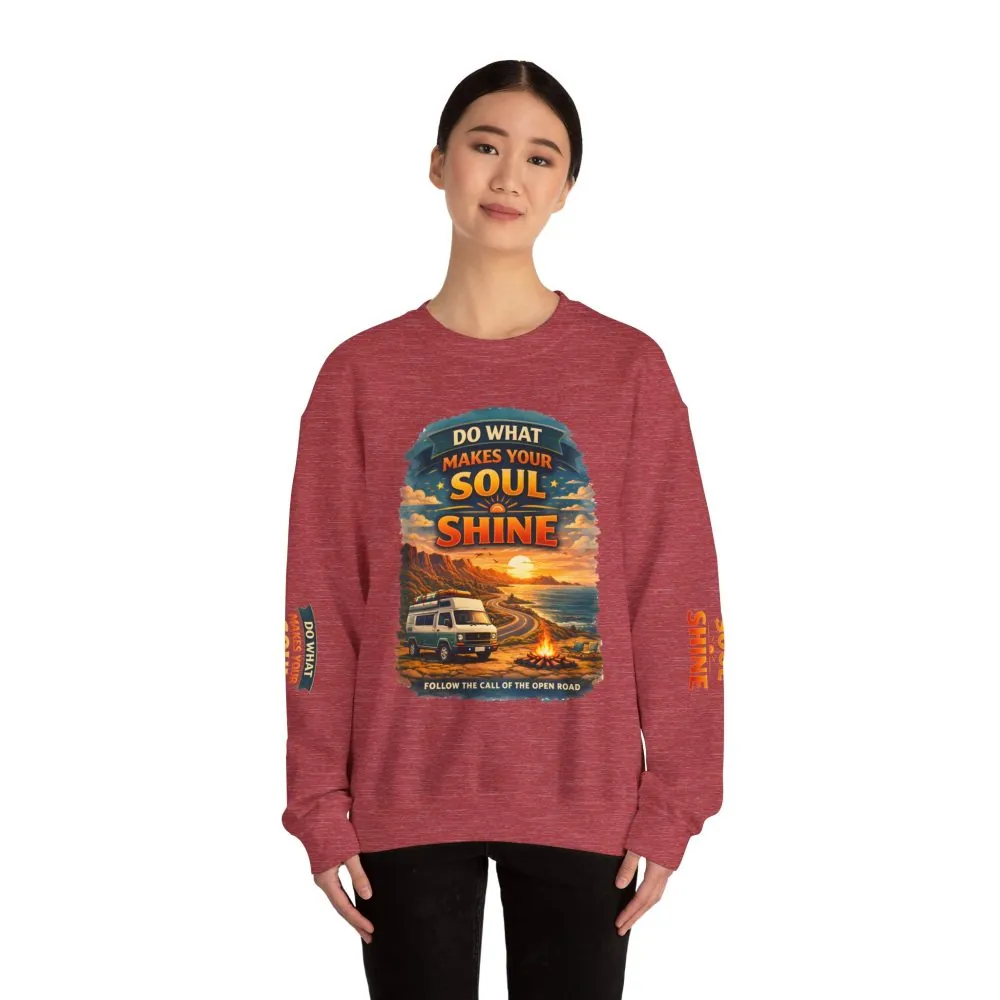 14013726905729205198_2048.jpeg Unisex Heavy Blend™ Crewneck Sweatshirt — "Do What Makes Your Soul Shine" Design Scenic-Line