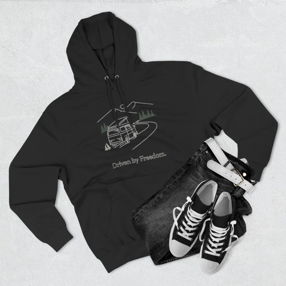 14014389464100721669_2048.jpeg Three-Panel Fleece Hoodie - "Driven By Freedom" Design Minimal-Line