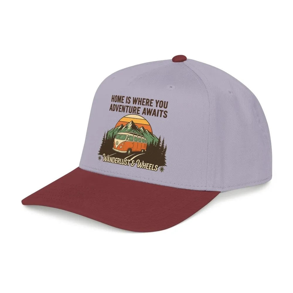 Baseball Cap - "Home Is Where You Adventure Awaits" Mid Profile Baseball Cap