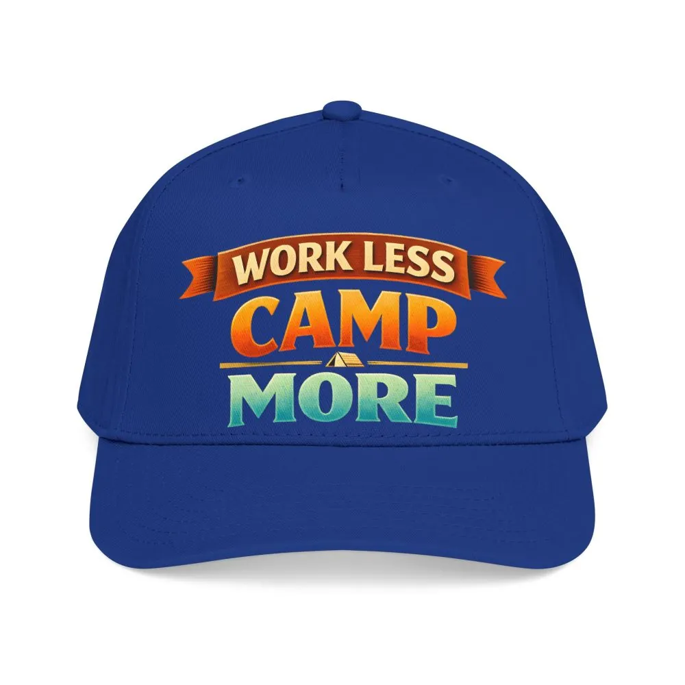 14035969126709331909_2048.jpeg Baseball Cap - "Work Less-Camp More" Design Scenic-Line