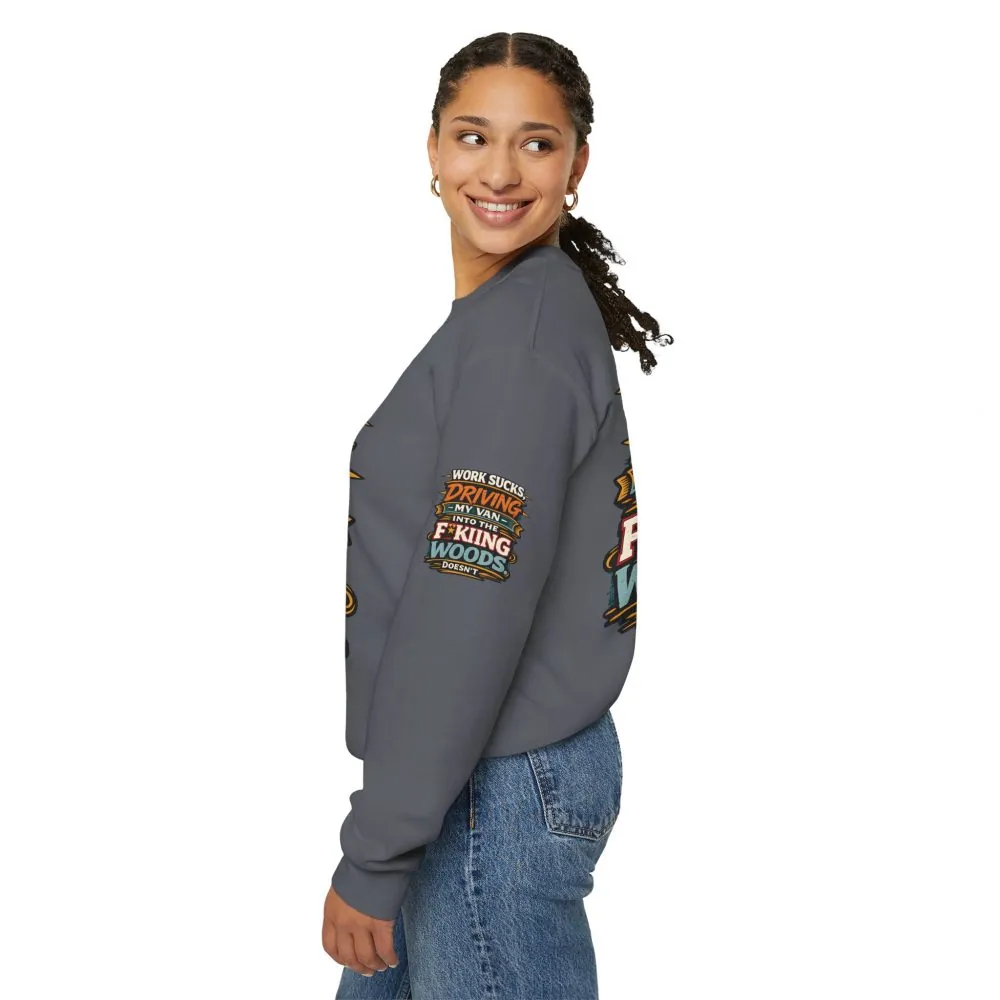 14039701272157194478_2048.jpeg Unisex Heavy Blend™ Crewneck Sweatshirt — "Work Sucks" Design F**K-Line