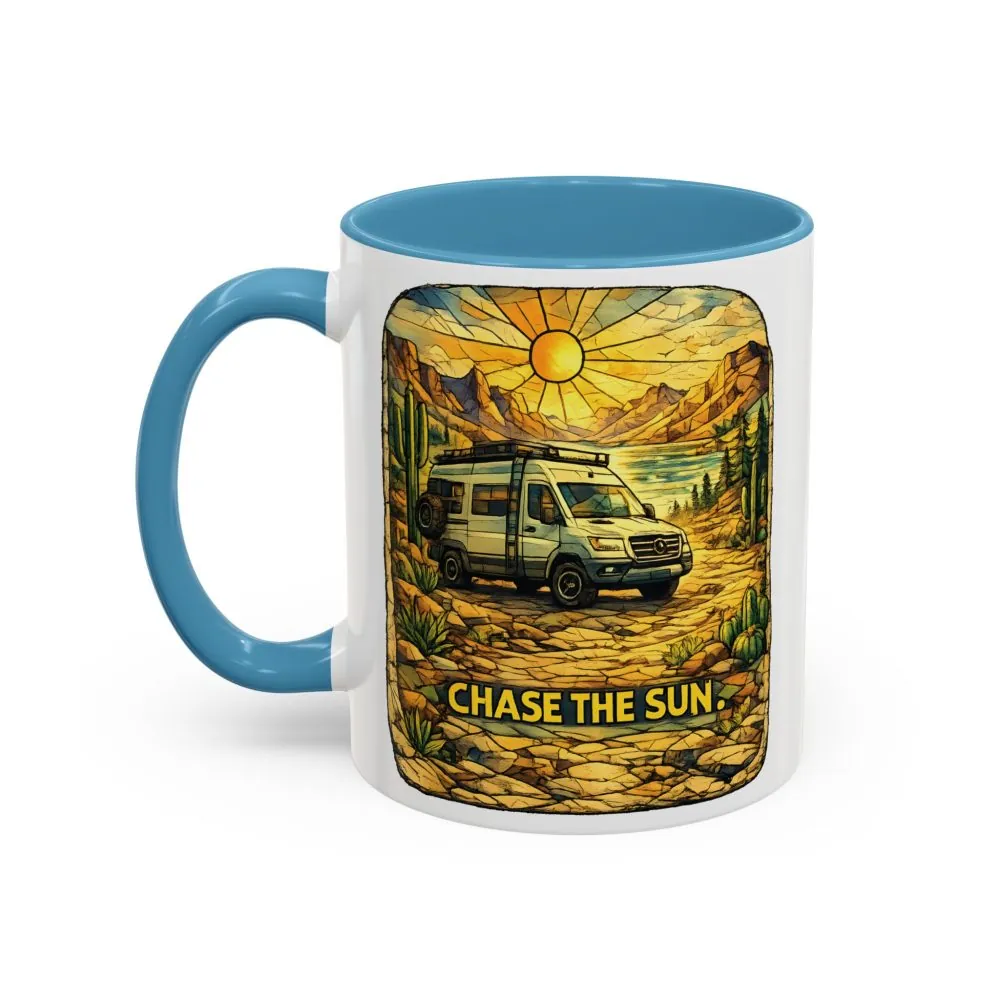 14041002901318454482_2048.jpeg Accent Coffee Mug (11, 15oz) — "Chase The Sun" Design Cubic-Line