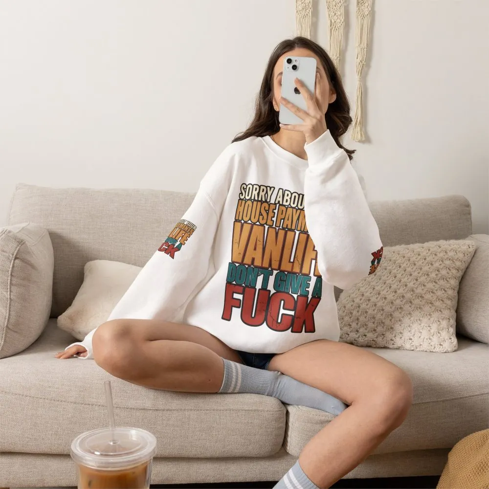 Unisex Heavy Blend™ Crewneck Sweatshirt — "Sorry About Your House Payments" Design F**K-Line