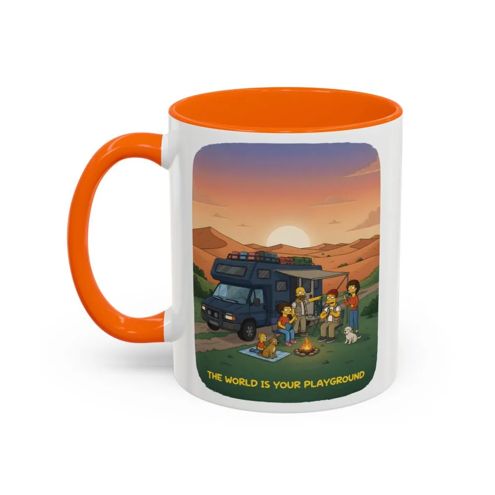 14068619005336159374_2048.jpeg Accent Coffee Mug (11, 15oz) — "The World Is Your playground" Design Sitcom-Line