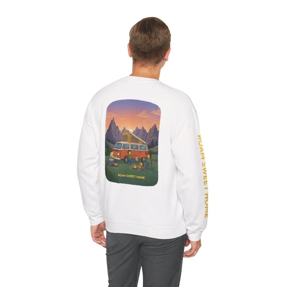 Unisex Heavy Blend™ Crewneck Sweatshirt — "Roam Sweet Home" Design Sitcom-Line
