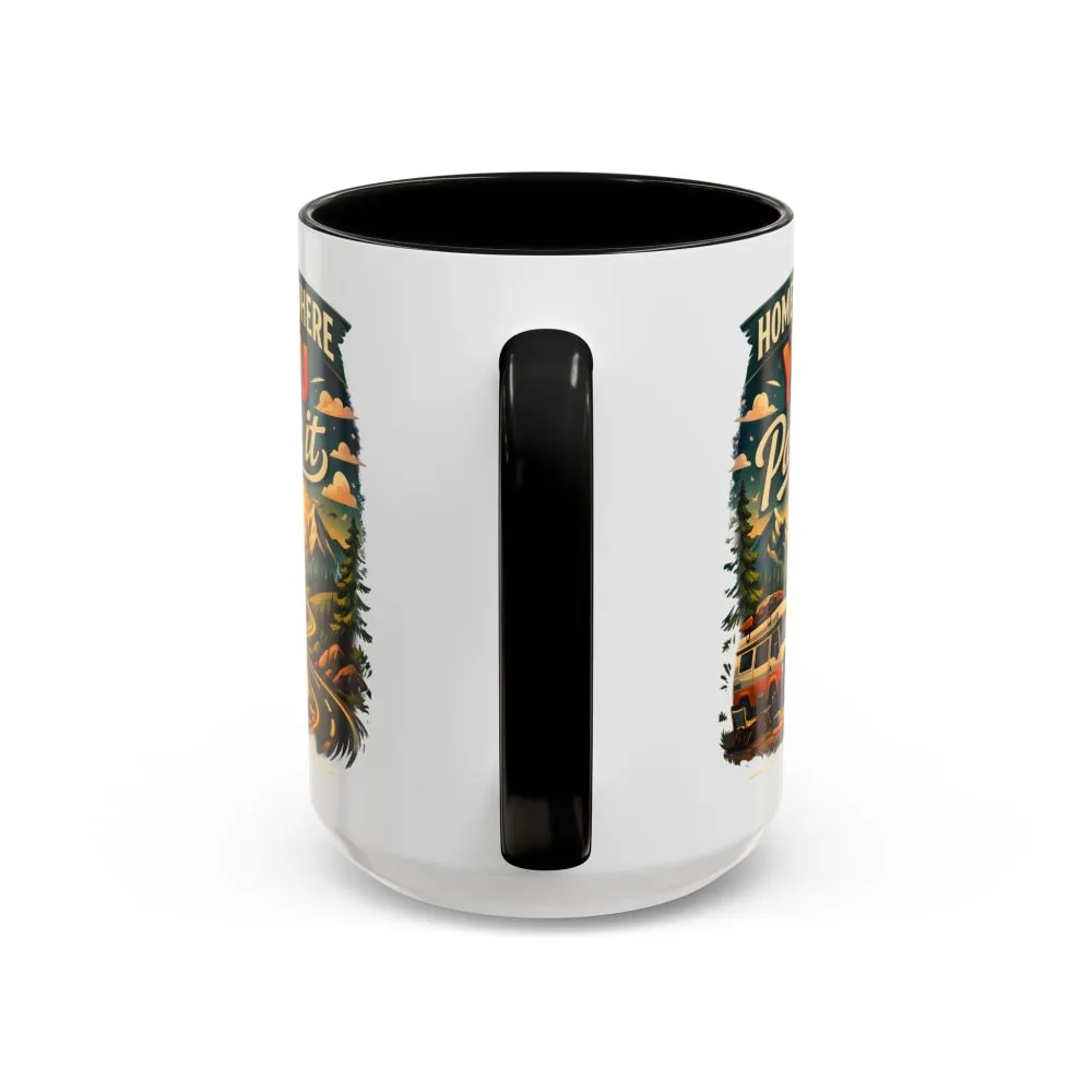 14112354775846534238_2048.jpeg Accent Coffee Mug (11, 15oz) — "Home Is Where You Park It" Design Scenic-Line