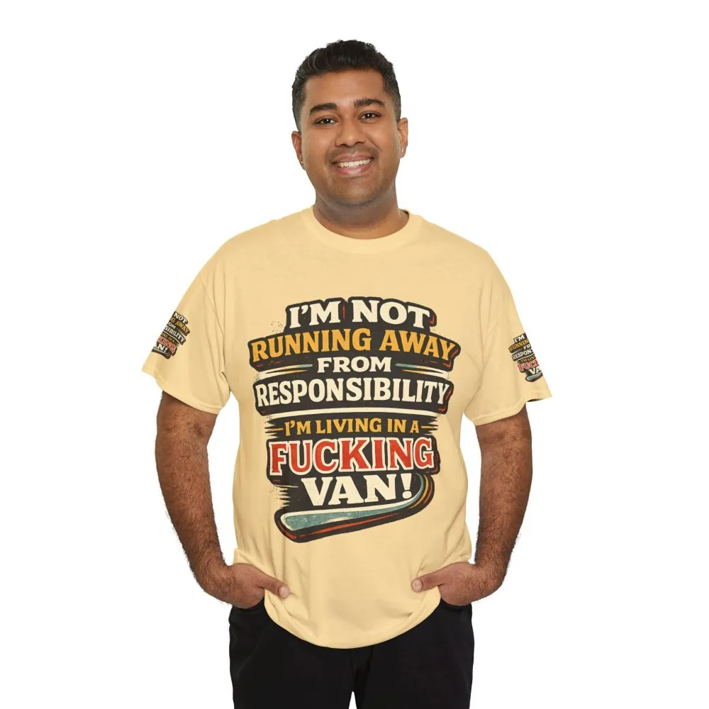 14118271542649685449_2048.jpeg Unisex Heavy Cotton Tee — "I`m Not running Away" Design F**K-Line