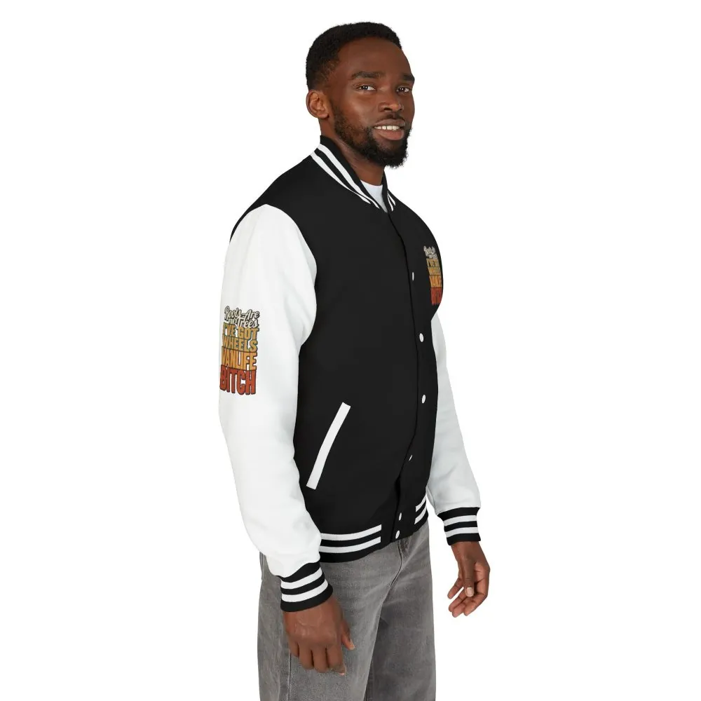 14128147402496301070_2048.jpeg Unisex Heavyweight Letterman Jacket — "Roots Are For Trees" Design F**K-Line
