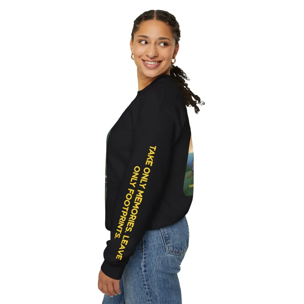 14137130299675390631_2048.jpeg Unisex Heavy Blend™ Crewneck Sweatshirt — "Take Only Memories-Leave Only Footprints" Design Sitcom-Line