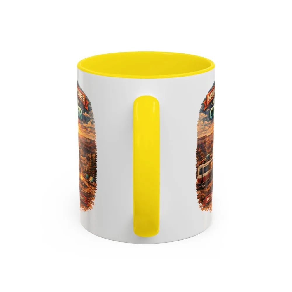 Accent Coffee Mug (11, 15oz) — "Making Memories Around Every Corner" Design Scenic-Line