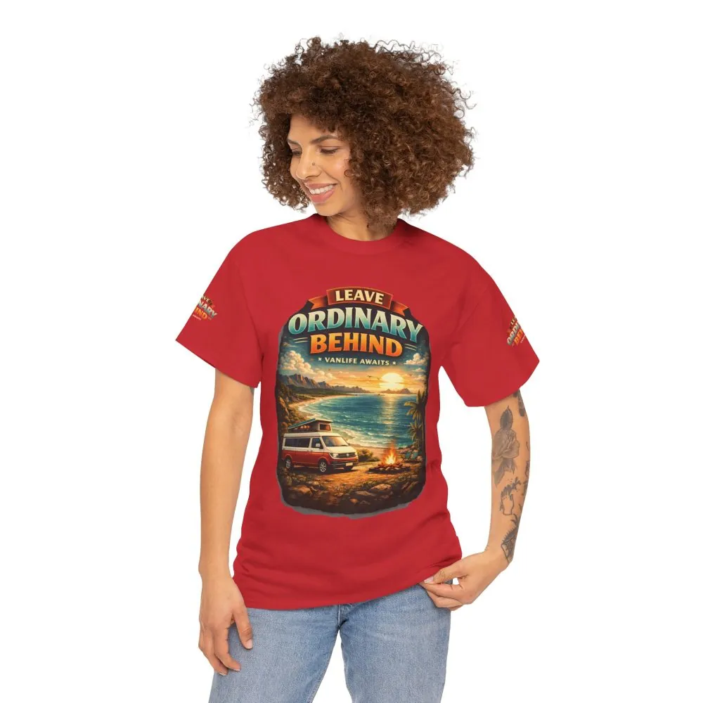 14149792248110294039_2048.jpeg Unisex Heavy Cotton Tee — "Leave Ordinary Behind" Design Scenic-Line