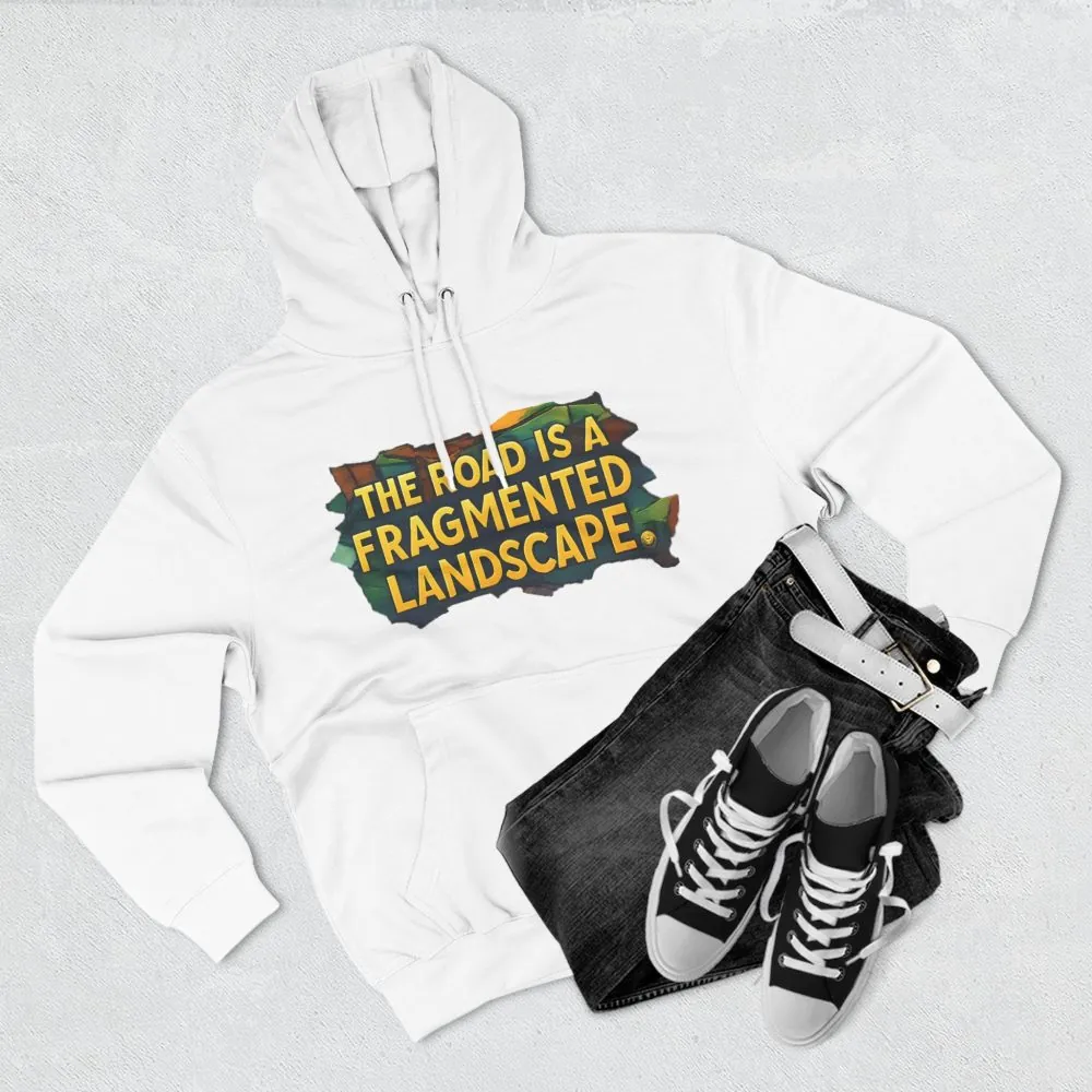 14149852514223997124_2048.jpeg Three-Panel Fleece Hoodie - "The Road Is A Fragmented Landscape" Design Cubic-Line