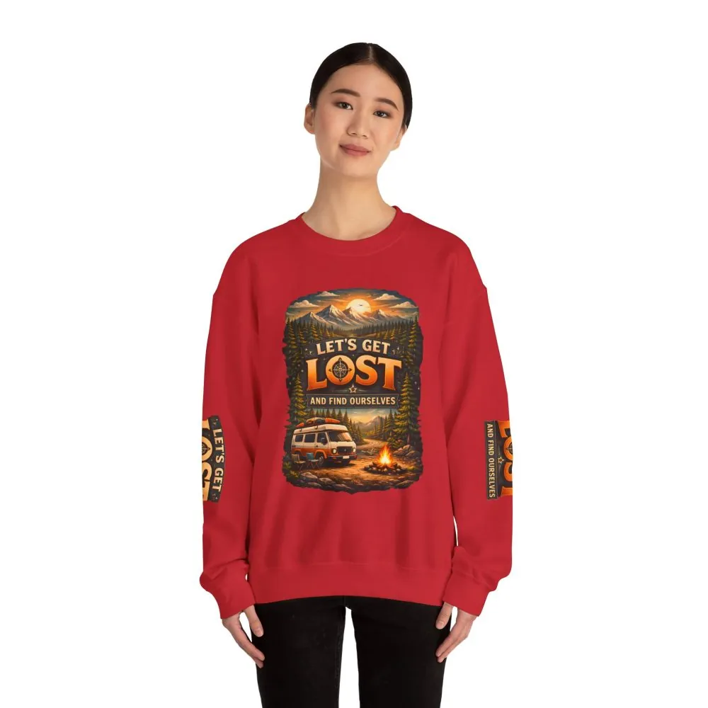 14150576706823096447_2048.jpeg Unisex Heavy Blend™ Crewneck Sweatshirt — "Let´s Get Lost And Found Ourselfs" Design Scenic-Line