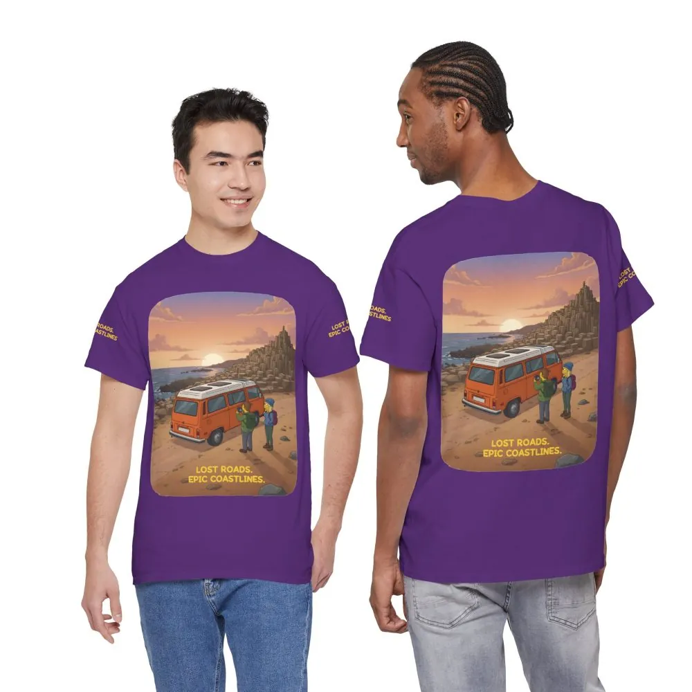 14157754097356978536_2048.jpeg Unisex Heavy Cotton Tee — "Lost Roads Epic Coastlines" Design Sitcom-Line