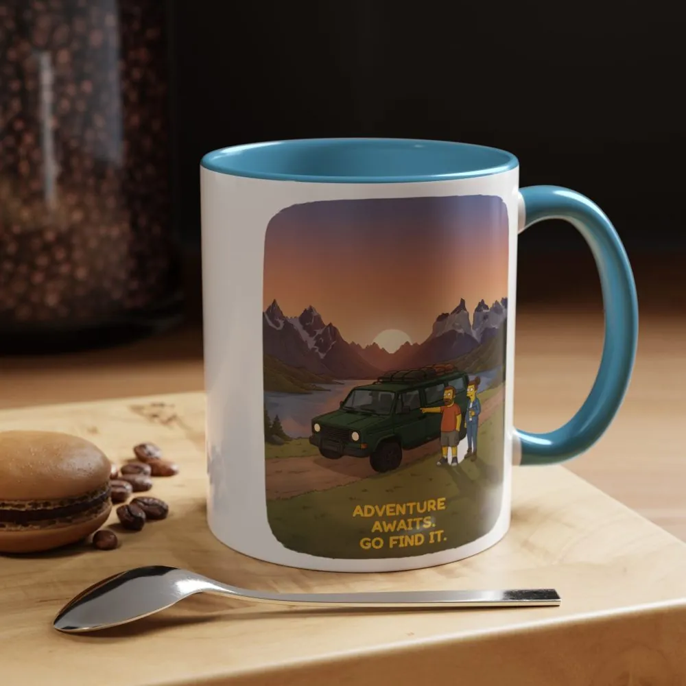 14168077727221188393_2048.jpeg Accent Coffee Mug (11, 15oz) — "Adventure Awaits-Go Find It" Design Sitcom-Line