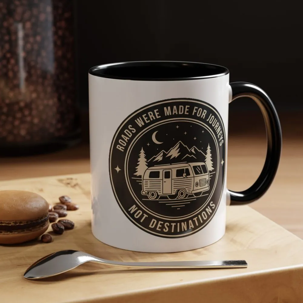 14171088011018810462_2048.jpeg Coffee Mug — 'ROAD WHERE MADE FOR JOURNEYS-NOT DESTINATIONS' (11/15oz) (Both sides printed)