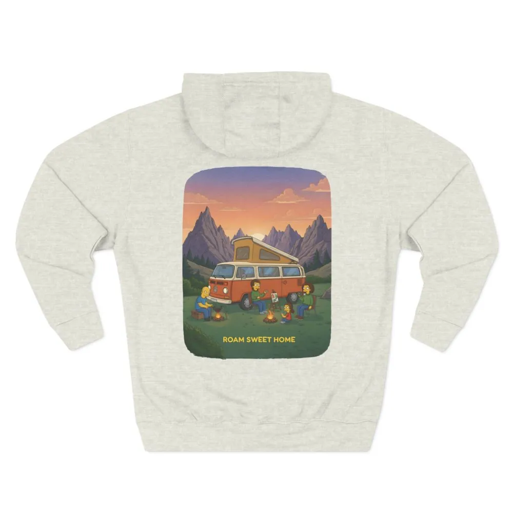 14173692289910505117_2048.jpeg Three-Panel Fleece Hoodie - "Roam Sweet Home" Design Sitcom-Line