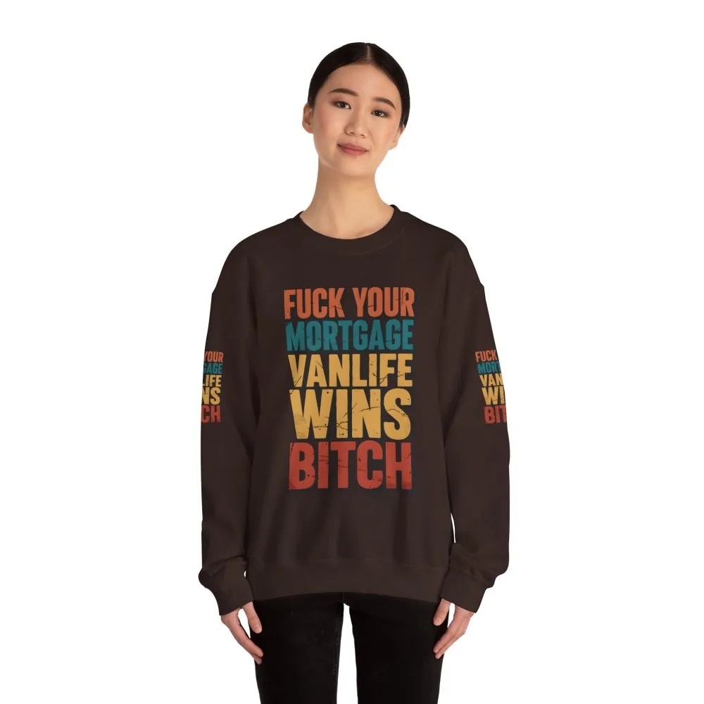 14173953747363996329_2048.jpeg Unisex Heavy Blend™ Crewneck Sweatshirt — "Fuck Your Mortgage" Design F**K-Line