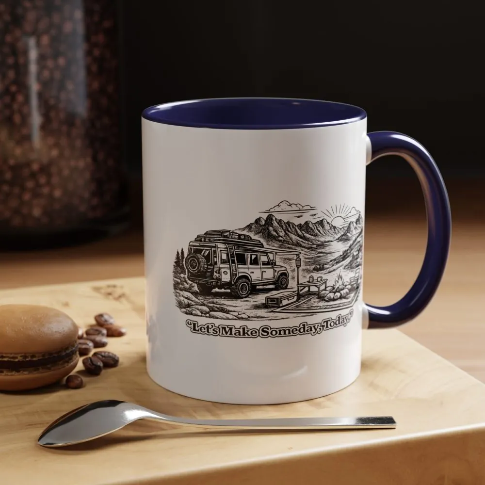 14199679558646859631_2048.jpeg Accent Coffee Mug (11, 15oz) — "Lets make Someday, Today?" Design Minimal-Line