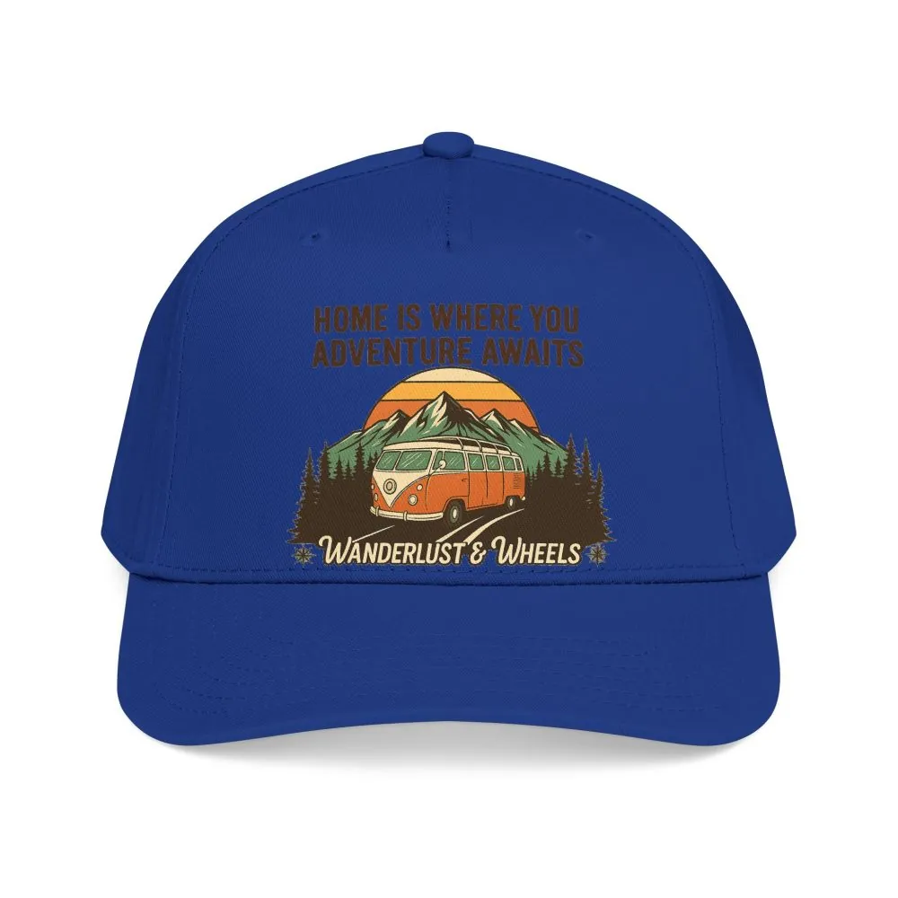 Baseball Cap - "Home Is Where You Adventure Awaits" Mid Profile Baseball Cap