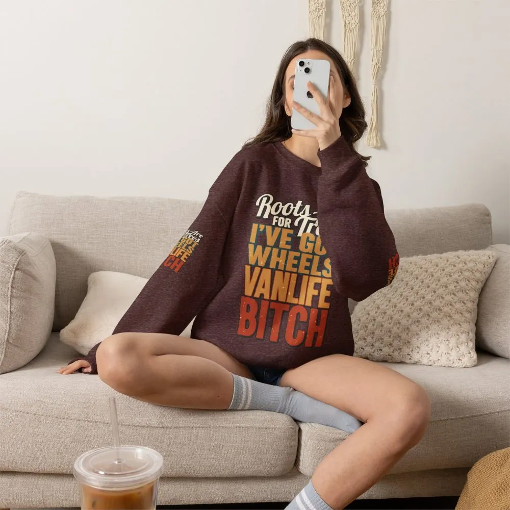 Unisex Heavy Blend™ Crewneck Sweatshirt — "Roots Are For Trees" Design F**K-Line