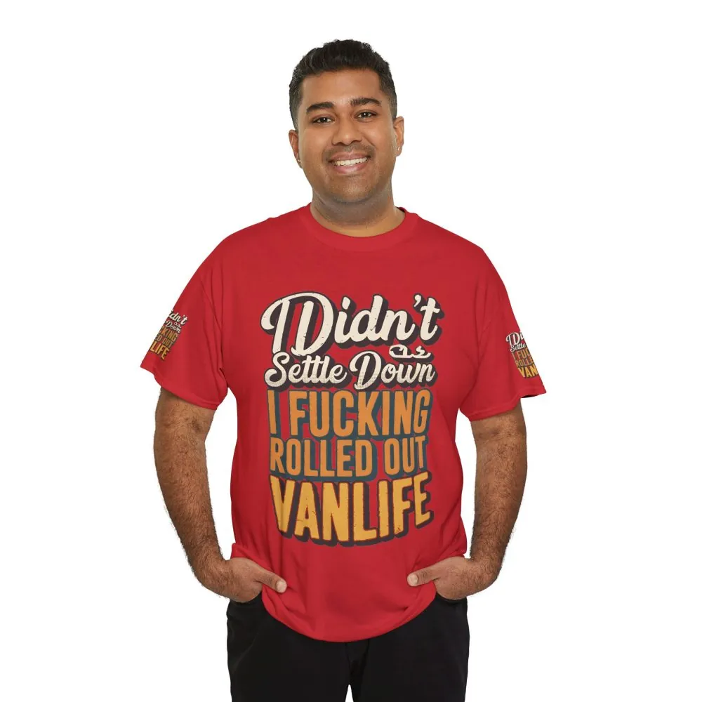 Unisex Heavy Cotton Tee — "Dind´t Settle Down" Design F**K-Line