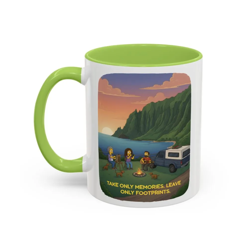14238212052166663880_2048.jpeg Accent Coffee Mug (11, 15oz) — "Take Only Memories-Leave Only Footprints" Design Sitcom-Line